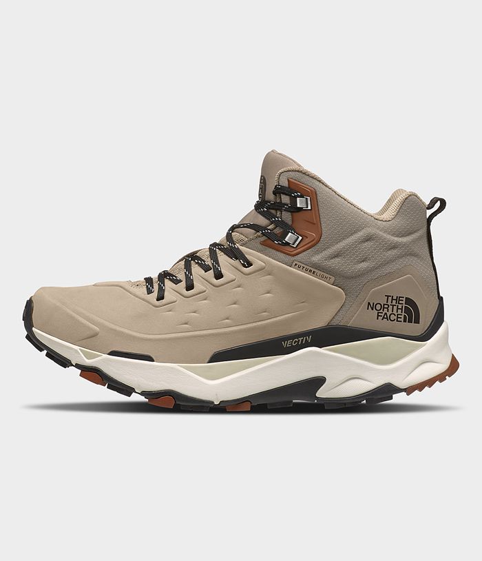 Botas The North Face Hombre Beige Vectiv Exploris Mid Futurelight™ Cuero 87103LXSE